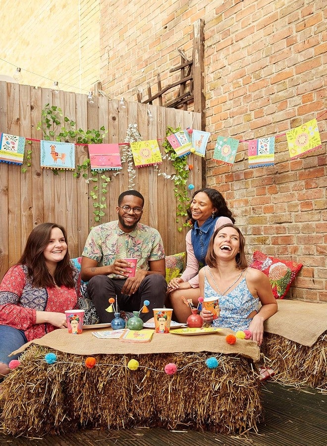 توكينج تيبلز ٢٤٠ منديل ورقي ملون للاستخدام مرة واحدة للحفلات، مناديل مزخرفة بنقوش زهرية للديكوباج، مناديل صيفية جميلة، مناديل لحفلات الشاي بعد الظهر بطابع مكسيكي، حفلات أعياد الميلاد، حفلات الشواء البوهيمية ١٣ × ١٣ - Image 5